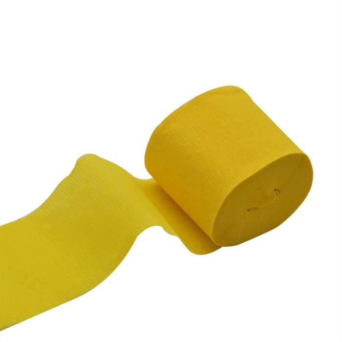 Lot 6 Rouleaux Papier Crépon Jaune – Orange – Rose – 5 Cm X 10 M – Décoration Fête & Loisirs Créatifs