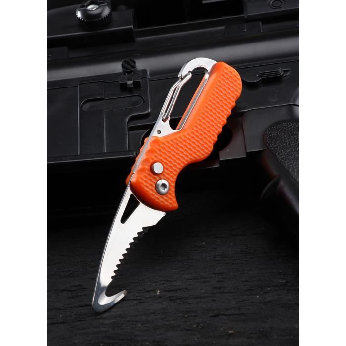 Couteau De Poche Pliant En Acier Inoxydable - Lame 7 Cm, Manche Antidérapant, Parfait Pour Le Camping Et Le Bricolage