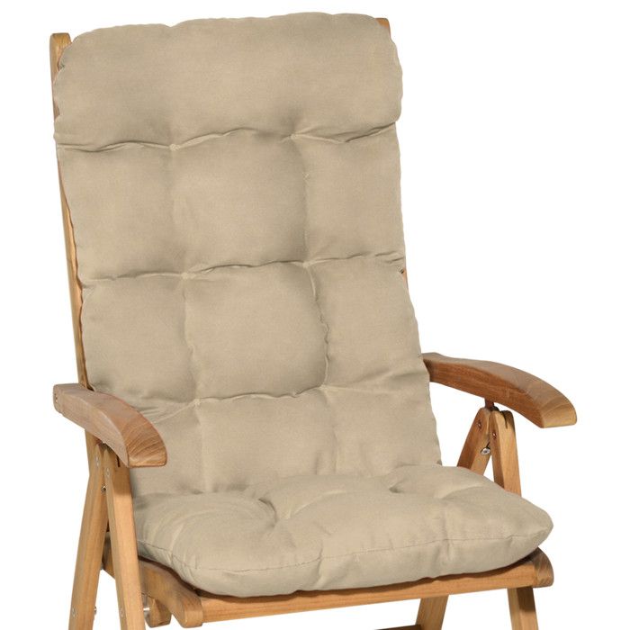 Lot de 2 coussins pour fauteuils à haut dossier Flair HL 120x50x8cm naturel Lot de 2 coussins pour fauteuils à haut dossier Flair HL 120x50x8cm naturel