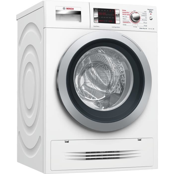 lave linge sechant 60cm 7kg 1400t a blanc wvh28463ff bosch cdiscount electromenager