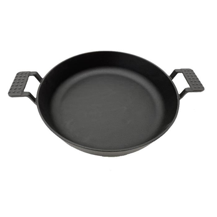 Sauteuse en Fonte pour barbecue - BRASERO - FlexiGrill - Barbecue Gaz Emma 32,4 cm Noir