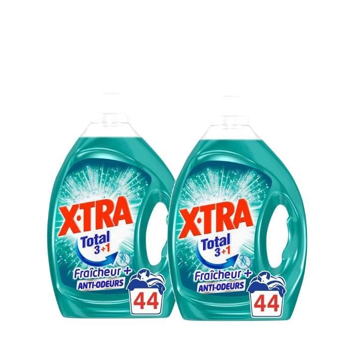 LOT DE 2] XTRA Lessive liquide fraîcheur+ - 2,2 L - Cdiscount Au quotidien