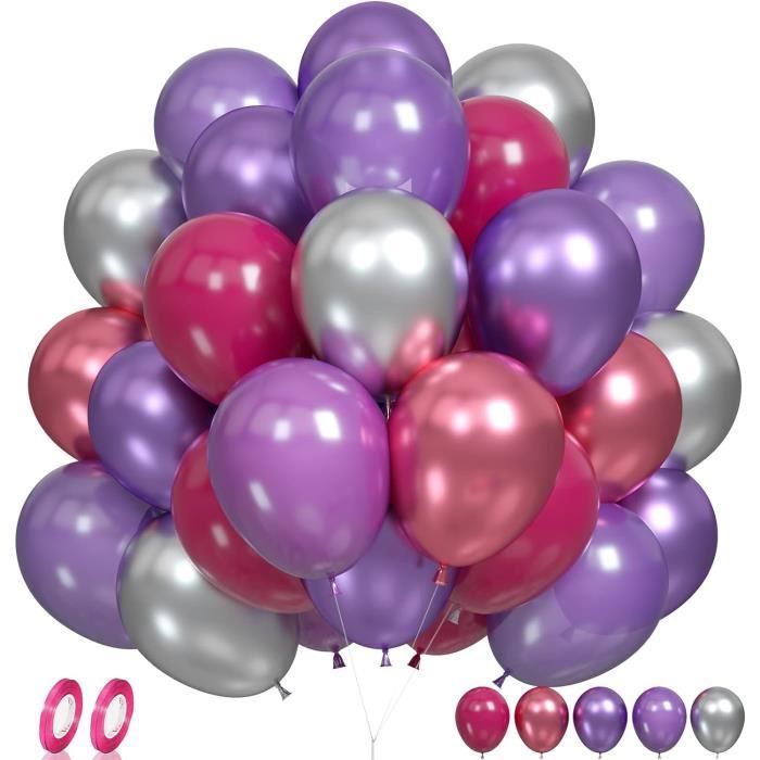 JEJA Lot de 60 ballons d'anniversaire dorés verts avec rubans pour mariage, anniversaire, fête