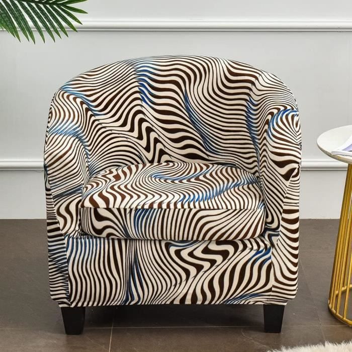 WWQQKJ Housse de Fauteuil Chesterfield Extensible 1 Place 2 Pièces Housses de Fauteuil Cocktail Antidérapantes de Couleur Unie avec Housse de Siège for Bar Salon Chambre Club(Camel