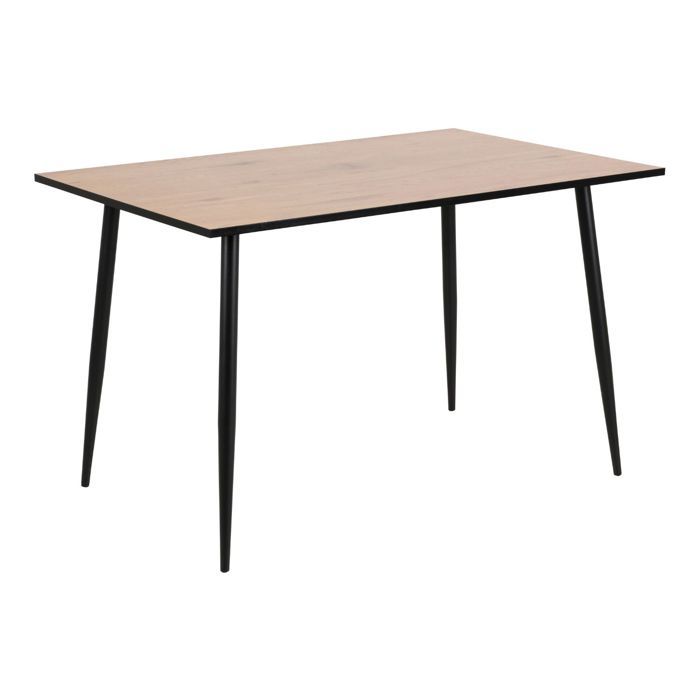 MIRA - Table à manger 4 personnes bois et noir 120cm MIRA - Table à manger 4 personnes bois et noir 120cm