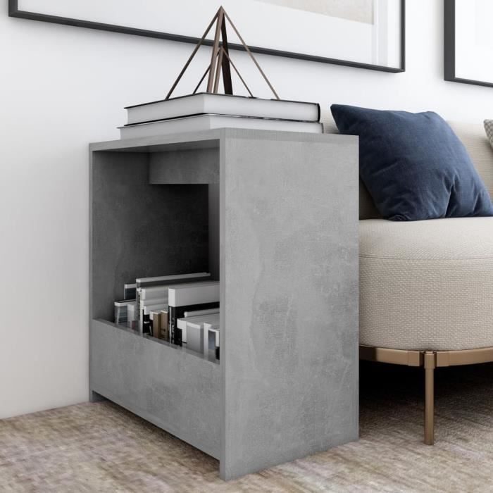 table d'appoint - famirosa - gris béton - contemporain - design