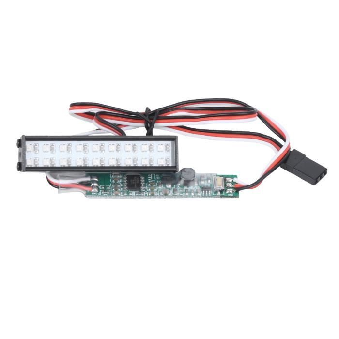 Barre LED Pour Voiture RC Crawler – Rouge & Blanc – Compatible Axial SCX10, Traxxas TRX-4, Etc.