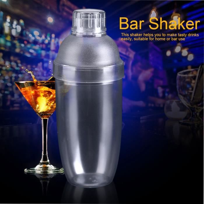 Shaker à Cocktail 700ml En Plastique Alimentaire - Avec Balance Et Passoire - Pour Bar Maison, Lait Thé, Fêtes