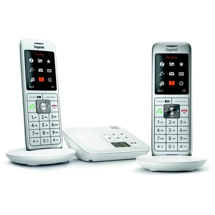 Téléphone sans fil Gigaset CL660A Duo Blanc - GIGASET - Répondeur - 400  contacts - Mains libres