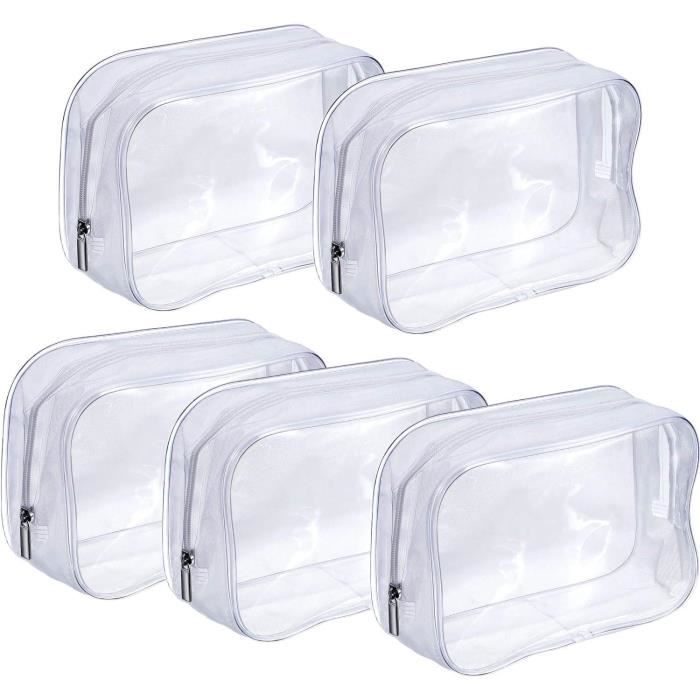 Sac à Cosmétiques Transparent ONEGenug - PVC Épais, Grande Capacité, Zip Acier, Voyage