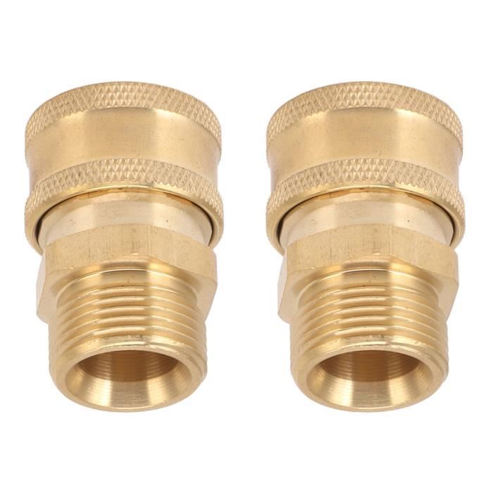Adaptateur M22 Pour Nettoyeur Haute Pression - Lot De 2 - Connexion Rapide, Portable - Pour Voiture, équipement