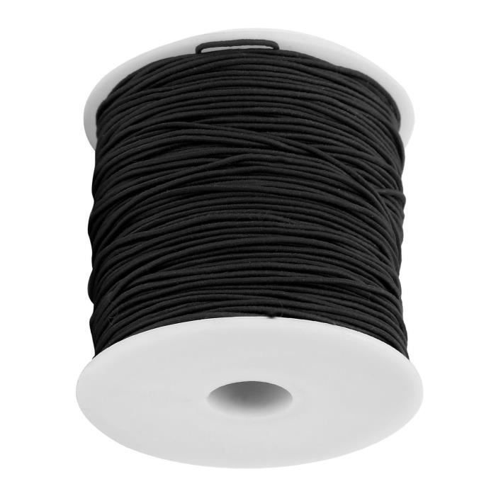 HURRISE cordon élastique Fil élastique noir bricolage fil de