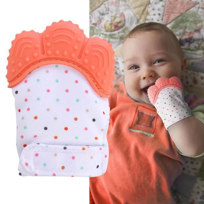 1pcs Bebe Moufle De Dentition En Silicone Bambin Anneau De Dentition Auto Apaisant Gant De Protection Relife Orange Orange Cdiscount Pret A Porter
