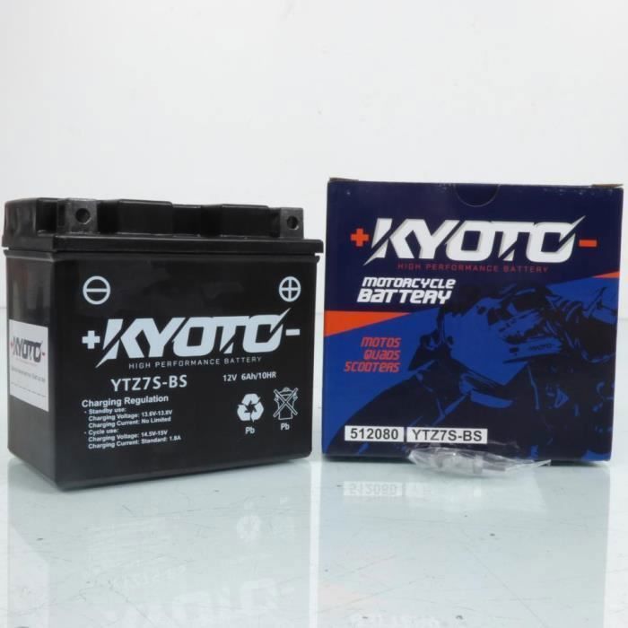 Batterie Kyoto pour Scooter Honda 125 PCX 2010 à 2014 YTZ7S-BS SLA / 12V 6Ah