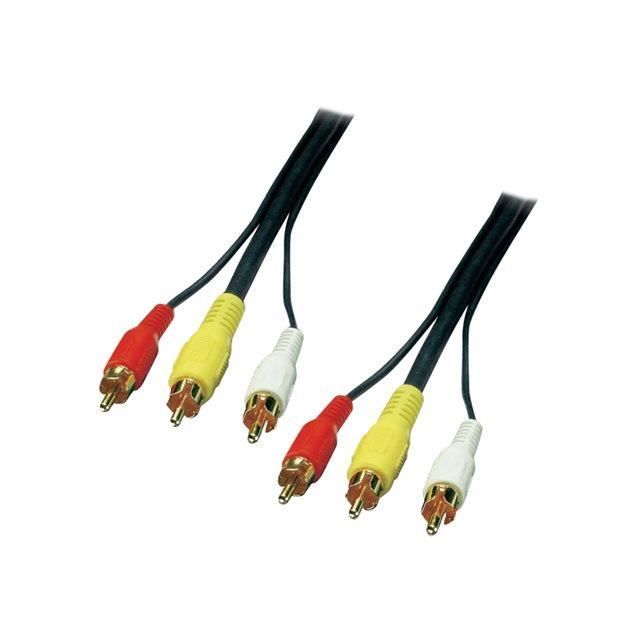 Lindy - Câble Audio-Vidéo 3x RCA (Cinch) m-m 10m