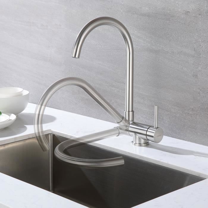 ROBINETTERIE DE CUISINE ,Silver--Pulvérisateur à flux en acier inoxydable 304, robinet de