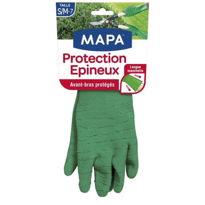 gants de jardin mapa - protection epineux - latex naturel - taille s-m / t6-7