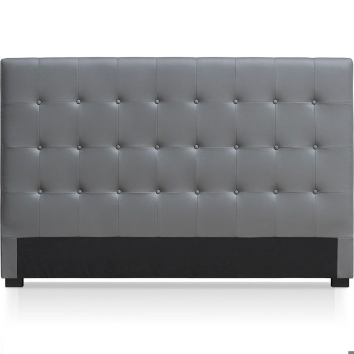 MENZZO Tête de lit Luxor 180cm Gris - Simili & P.U. L180 x P8 x H120 cm