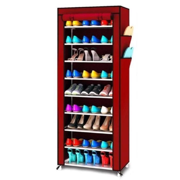 Armoire A Chaussures En Toile Etagere A Chaussures 10 Etages Achat Vente Meuble A Chaussures Armoire A Chaussures En Toi Cdiscount