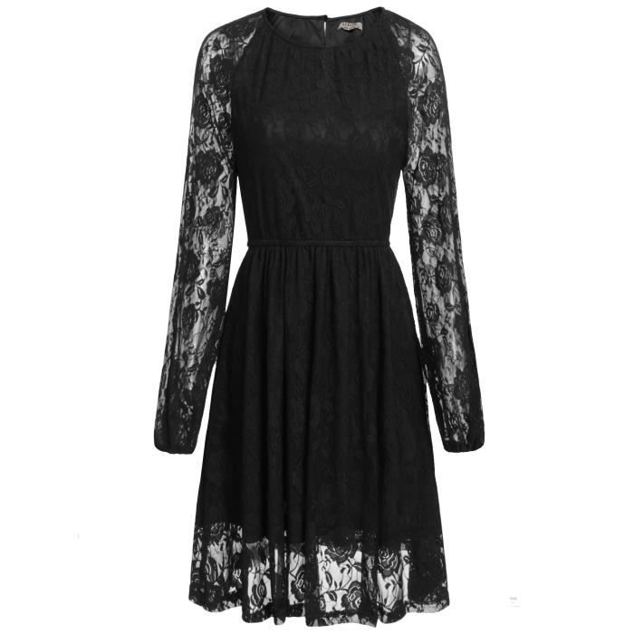 robe longue avec guipure