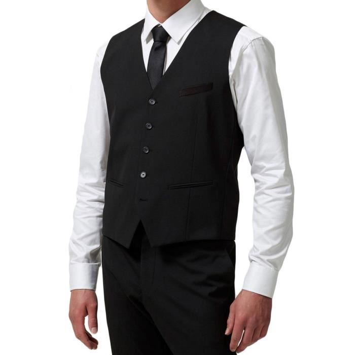 Soldes Gilet Costume Noir Homme En Stock