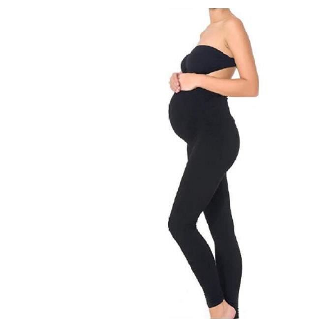 PANTACOURT Leggings de maternité pour femmes Pantalon de yoga sans couture  Pantalon de grossesse extensible BWW90601972BKL_Ion Noir - Cdiscount  Prêt-à-Porter