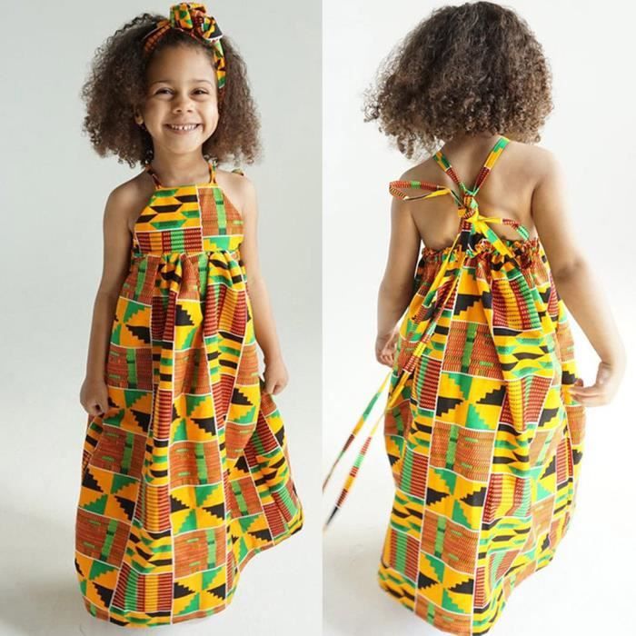 Enfant En Bas Age Bebe Filles Imprime Africain Hors Epaule Bandeau Princesse Robe Decontractee Multicolore 5911 Multicolore Cdiscount Pret A Porter