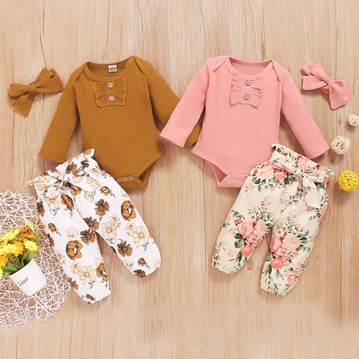 Body Bebe Fille A Manches Longues A Volants Et Pantalon A Fleurs Pour Tout Petits 70 Marron Achat Vente Body Soldes Sur Cdiscount Des Le Janvier Cdiscount