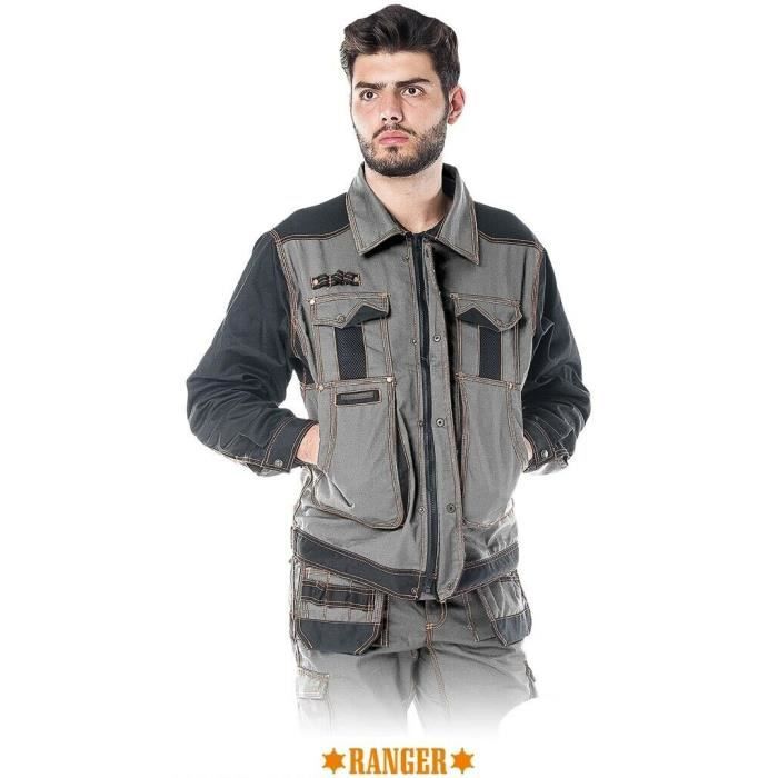 VESTE DE TRAVAIL HOMME GRISE , BLOUSON DE TRAVAIL GRIS Gris - Cdiscount  Prêt-à-Porter