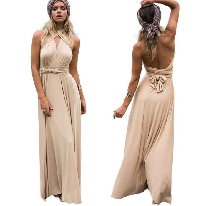 Robe longue champagne best sale