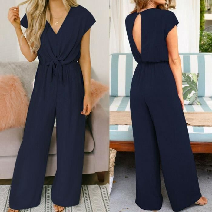 Combinaison Combishort en mousseline de soie pour femmes
