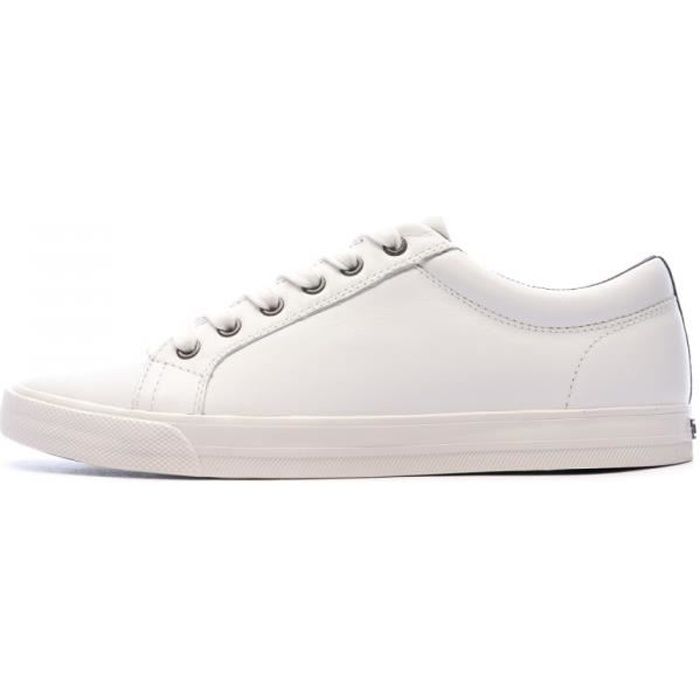 Baskets Blanche Homme Tommy Hilfiger Winston Blanc Cdiscount Chaussures