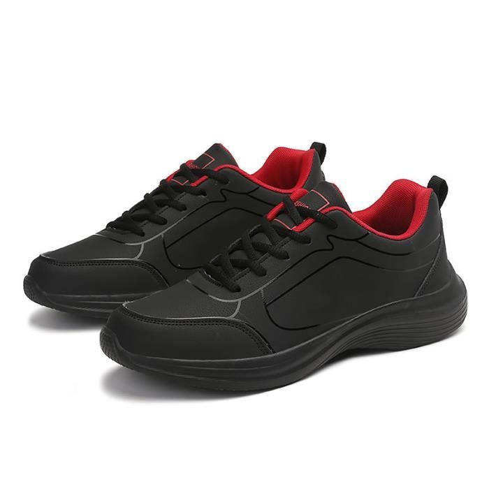 KIANII Baskets classiques pour hommes en cuir noir - KIANII - Chaussures de coussin dair décontractées