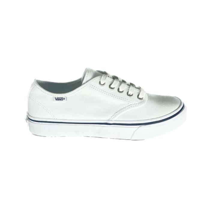 Baskets basses - VANS - blanche - Femme - 36 - Textile - Lacets - Plat