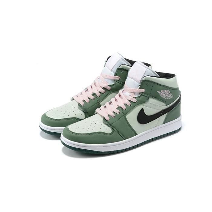 Jordan 1 mid outlet verte femme