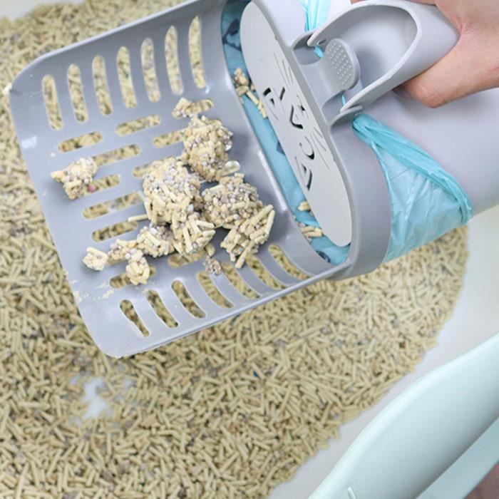 Meilleurs prix pour OMABETA Poubelle Pelle à litière pour chat Pelle à litière pour chat, poubelle Portable et amovible, pelle à animalerie jouet