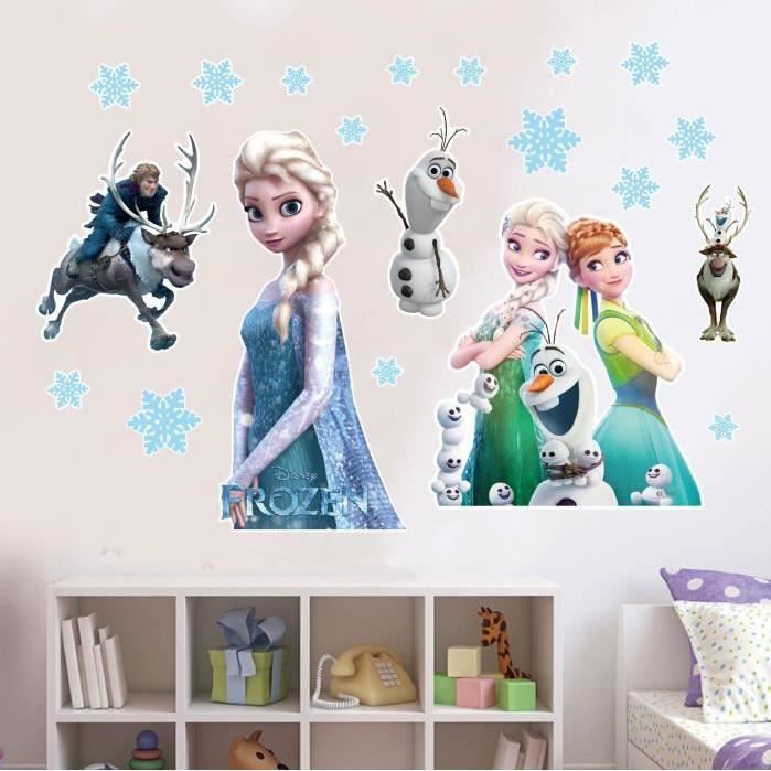 Sticker mural La reine des neiges vue 3d art de décoration murale