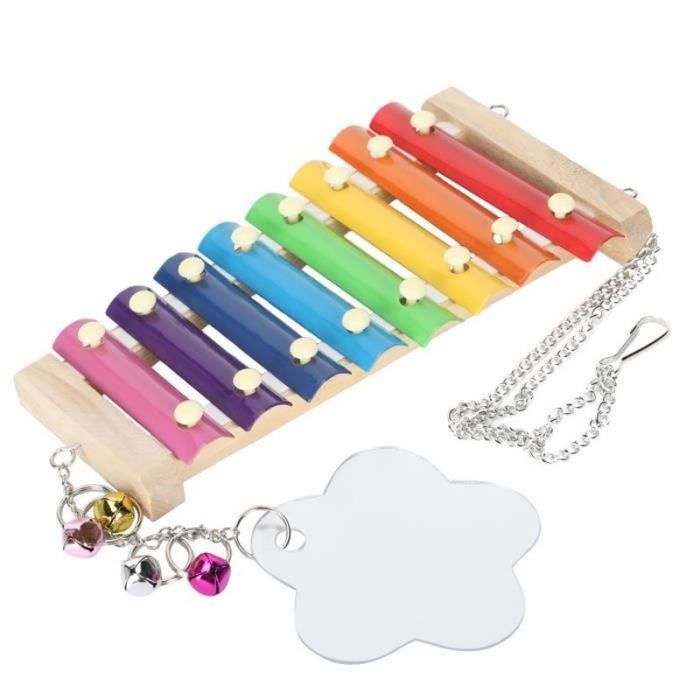 Xylophone En Bois 5 Notes - Jouet Musical Montessori - Avec Maillet - Pour Enfants & Débutants - 15x10,5 Cm
