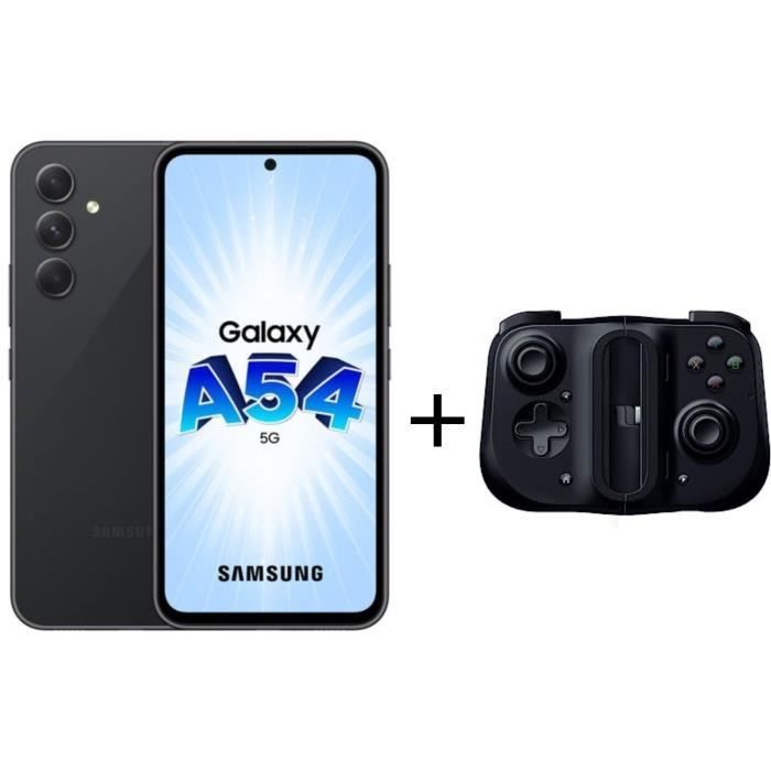 Pack Galaxy A54 5G 128Go Noir + RAZER Manette de jeu Kishi V2
