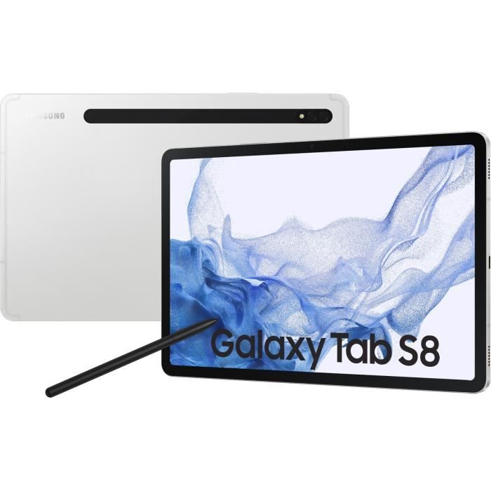 Tablette Tactile - SAMSUNG - Galaxy Tab S8 - 11" - RAM 8Go - 128Go - Argent - Wifi - S Pen inclus