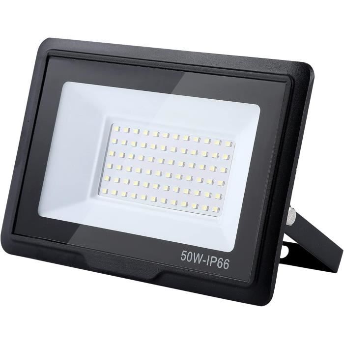 Projecteur LED Extérieur TOPAUBUB 50W - 5000LM, Spot étanche IP67 Pour Jardin, Cour, Garage | Éclairage Puissant Et économique