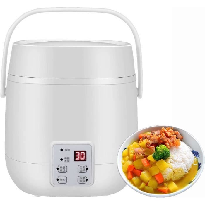 Mini Cuiseur à Riz 1,2L – 2 Tasses (non Cuit) – Pot Antiadhésif Amovible – 200W – Vert