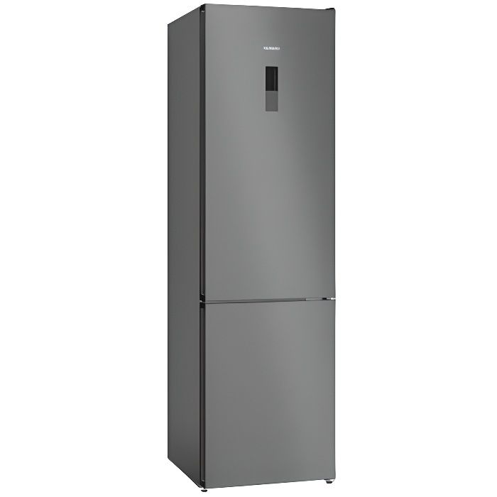SIEMENS Réfrigérateur congélateur bas KG39NXXDF, iQ300,203x60, Acier inox noir, No Frost