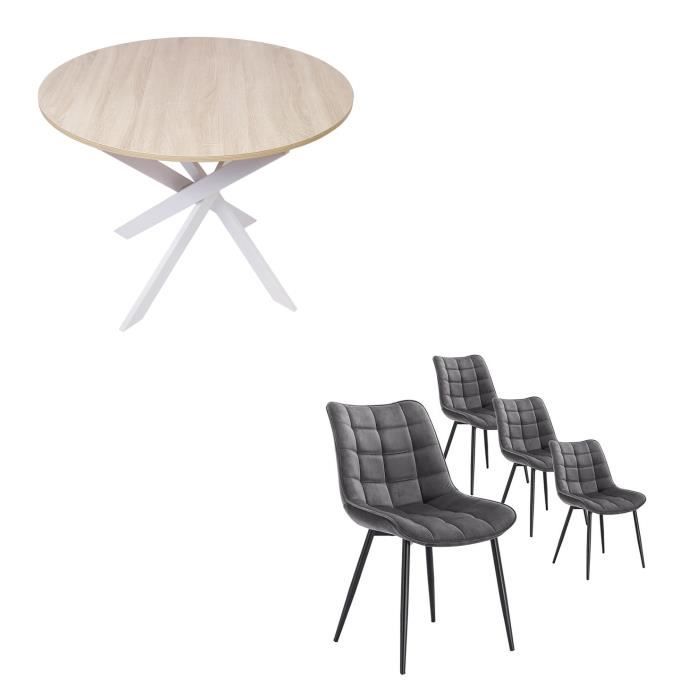 ensemble meubles, lot de 4 chaises de salle à manger, chaise tapissée, chaises, table manger, rf2658
