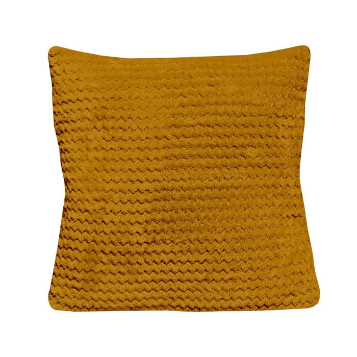 Coussin 45x45 cm COCOONING moutarde, par Soleil d'Ocre