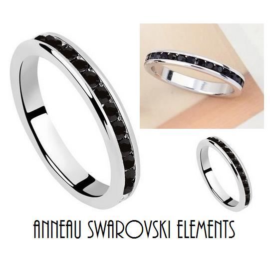 Bague Swarovski Noir Achat Vente Pas Cher