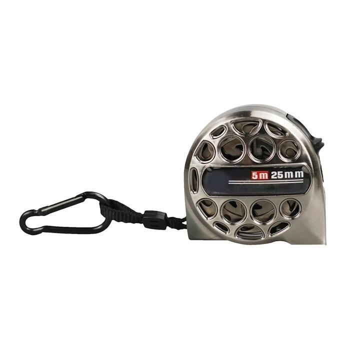 Mètre Ruban Magnétique 5m WISEUP - Auto-lock, écran Clair, Double Graduation - Boîtier Ergonomique Anti-choc