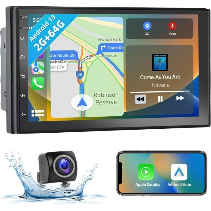 Android 13 Autoradio Für Ford Focus & Co - 7 Zoll Touchscreen Mit CarPlay & Rückfahrkamera | 2GB+64GB