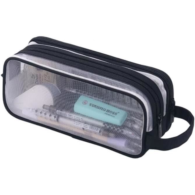 Rangement Fournitures Scolaire Trousse à Crayons Capybara MUNSKT - Grande Capacité, Transparente Avec Compartiments | Style Unique Kaki Trousse Ado Fille