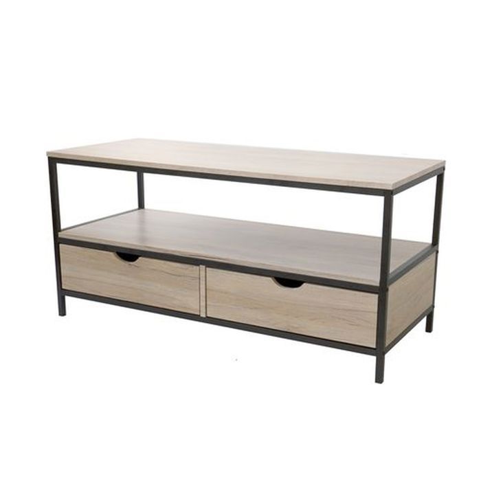 Urban Living - Meuble TV industriel Factory - L. 120 x H. 57 cm - Noir Urban Living - Meuble TV industriel Factory - L. 120 x H. 57 cm - Noir